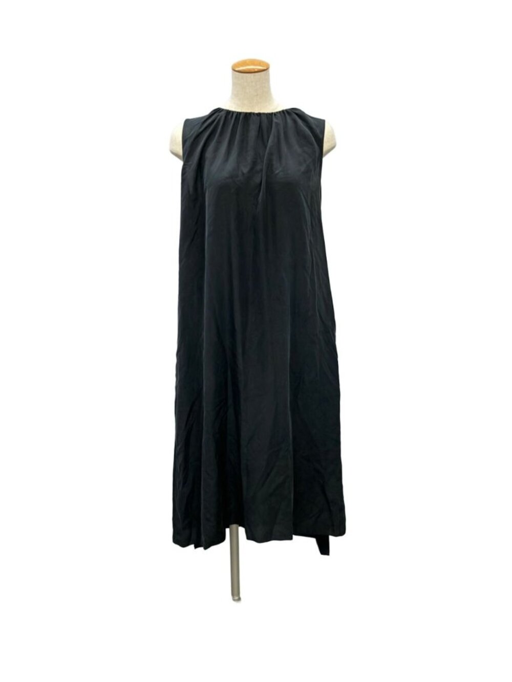 Loewe Donut Chain Belt Pleated Cape Dress 34